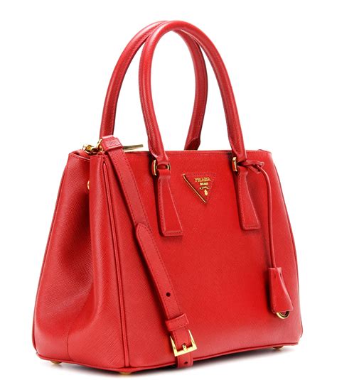 Conscience shop, your best choice! Prada Galleria Saffiano Small Leather Shoulder Bag in Red ...
