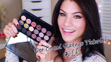 One Brand Makeup Tutorial Elf Eyes Lips Face Youtube
