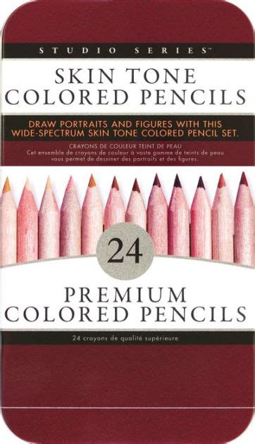 Studio Series Skin Tone Colored Pencils Set Of 24 By Peter Pauper
