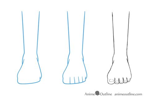 How To Draw Anime Feet Facing Forward