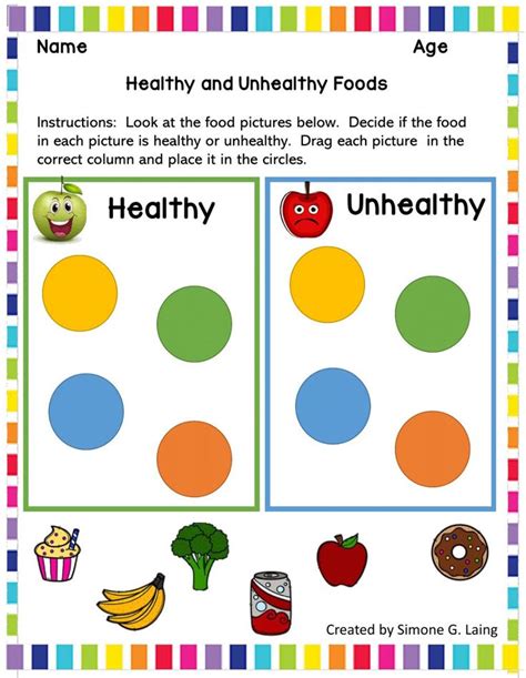Healthy And Unhealthy Foods Online Activity For Preschool You Can Do