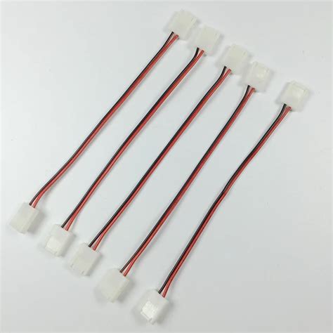 100pcs Lot 8mm 2 Pin Led Strip Connector For 3528 Led Extension Cable