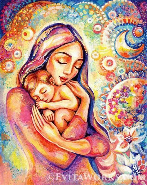 Mother Child Painting Mother Art Mothers Love Nursery Wall Art