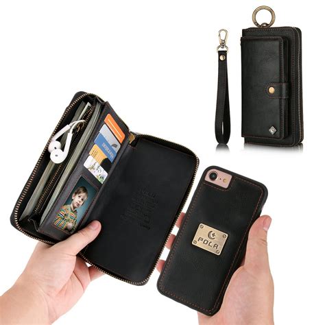 Iphone 8 Wallet Detachable Case Iphone 7 Case Dteck Wrist Band