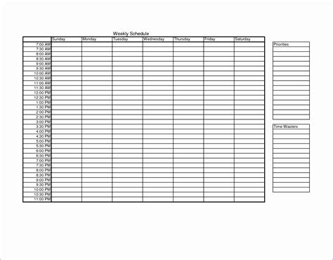 11 Monthly Employee Schedule Template Excel Excel Templates Excel