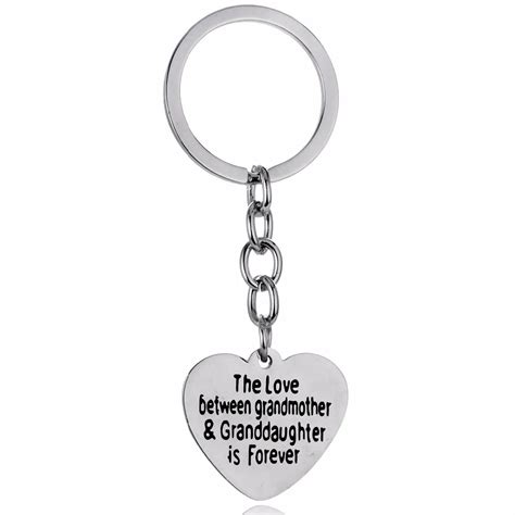 12pclot Heart Love Grandmother Granddaughter Keyring Keychain