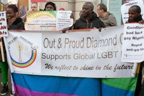 Photos Nigerian Gay Activists Protest At Nigerian Embassy London