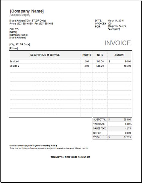 Consulting Invoice Download At Consulting Invoice