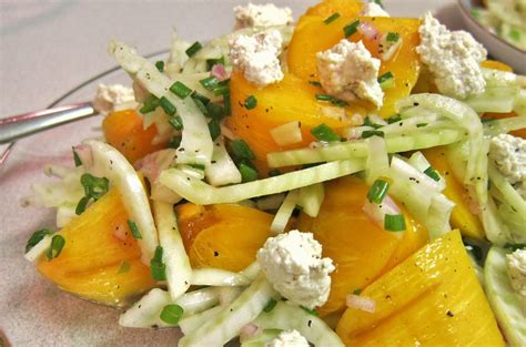 1 mango, peeled and sliced. The Vegan Chronicle: Persimmon and Fennel Salad
