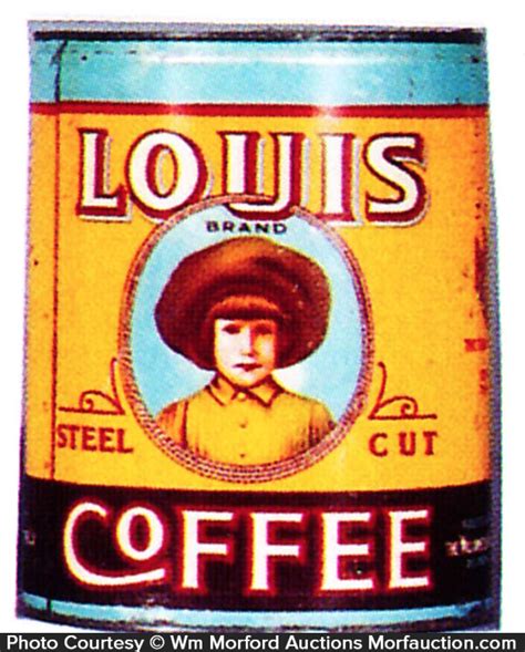 Louis Coffee Can Antique Advertising