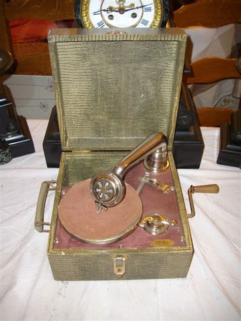 Jouet Ancien Gramophone Valise De Voyage Phonia Tours Od On Phonographe Vintage