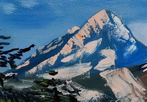 Banff Painting Rocky Mountains Original Art Moraine Lake Wall Etsy