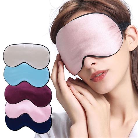 Silk Eye Mask Sleep Padded Eyeshade Cover Rest Travel Relax Goggles