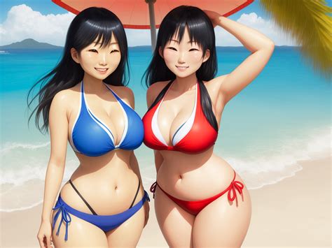 Generator Seni Ai Dari Teks Two Busty Japanese Girls With Huge Tits And