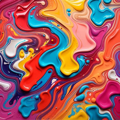 Premium Ai Image Colorful Liquid Paint Background