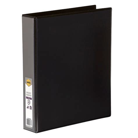 Marbig Clearview 38mm 3d Ring Insert Binder A4 Black 5413002b