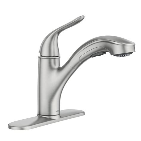 Kitchen faucet is very important tool for a home and sometimes we have to know how to fix a leaky moen kitchen. Moen 87557SRS Brecklyn Single-Handle Pull-Out Sprayer ...