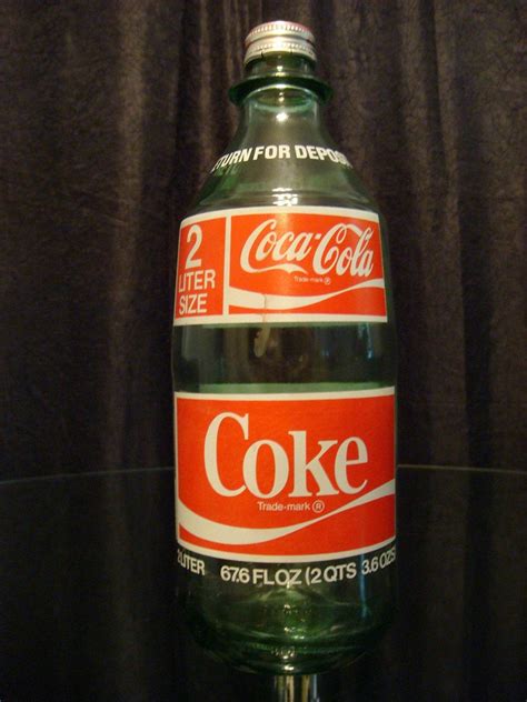 Vintage Two Liter Glass Coca Cola Bottle 1970s And Rare