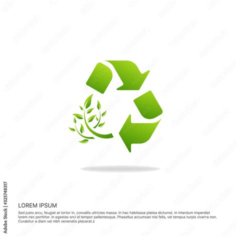 Eco Friendly Icon Reduce Reuse Recycle Symbol And Banner Save The