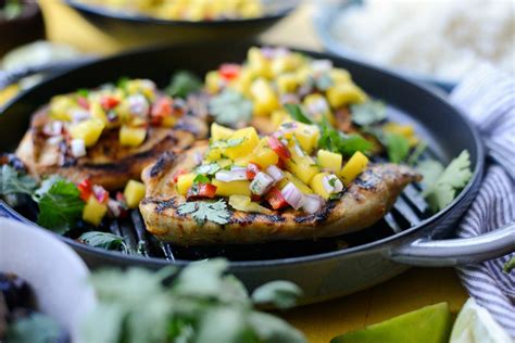 20 to 25 minutes total time: Simply Scratch Grilled Cuban Mojo Chicken with Mango Salsa ...
