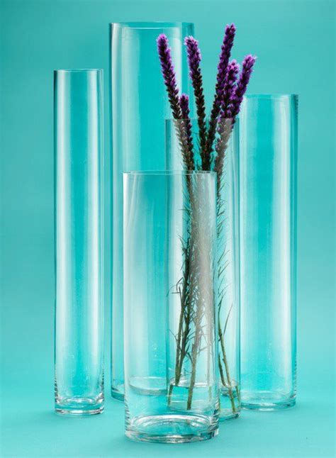 20 To 31 12 Inch High Glass Cylinders Wedding Vase Centerpieces