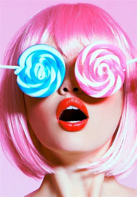 pink hair candy photoshoot fashion beauty photography candy girl