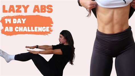 2 Week Ab Challenge Lazy Abs Day 1 No Equipment Core Workout Stef