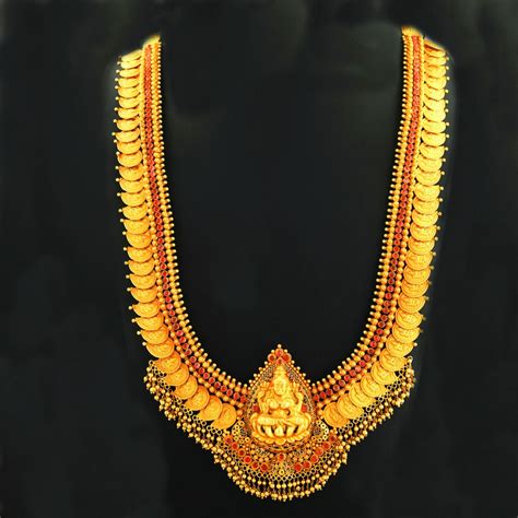 Heavy Kasula Peru With Lakshmi Pendant Indian Jewellery Designs