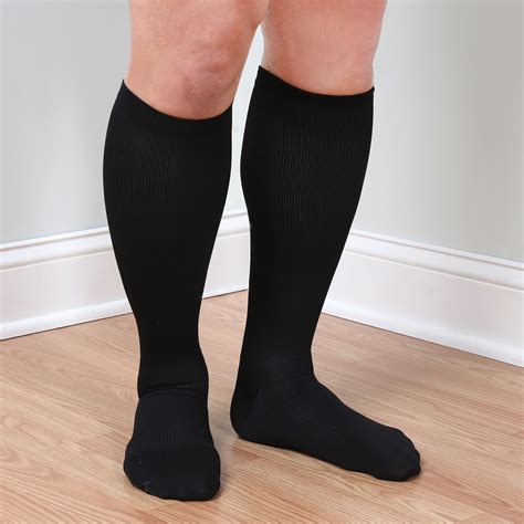 Support Plus® Mens Opaque Moderate Compression Knee High Socks Support Plus
