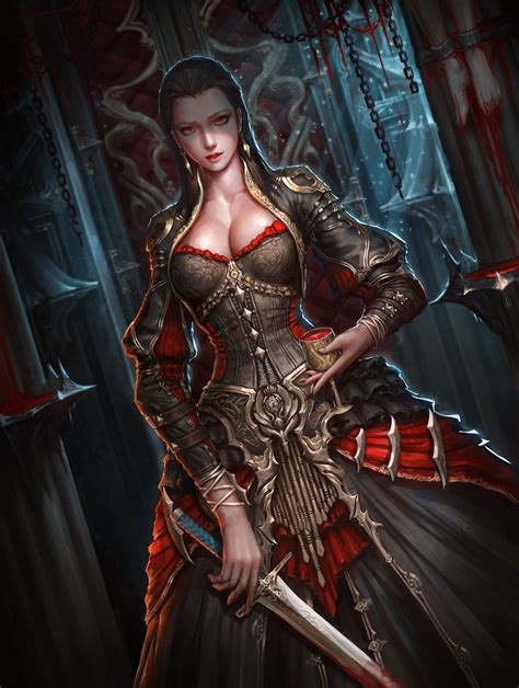 Αποτέλεσμα εικόνας για fantasy art female vampire art Elizabeth bathory Female vampire