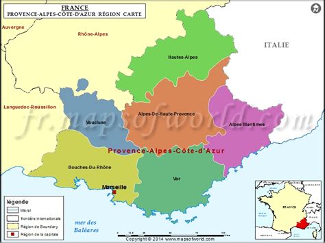Villes de Provence Alpes Côte Azur Voyage Carte Plan