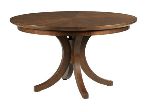 Vantage Transitional Round Dining Table With Removable Leaf By American