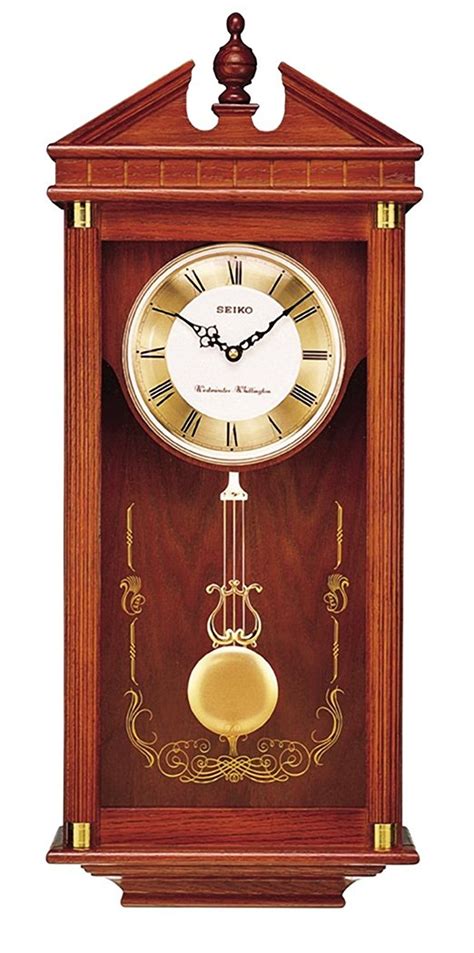 Seiko Pendulum Wall Clock With Best Mahogany Wood And