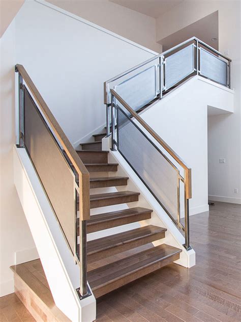 Modern Home Guardrails For Main Interior Stairs Seattle Wa