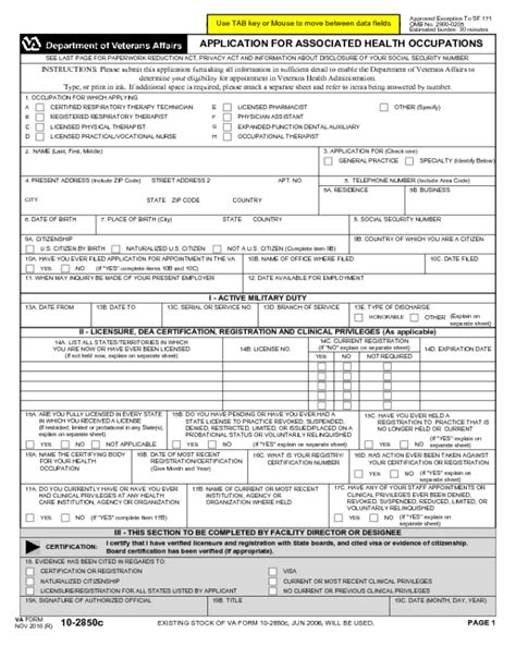 Va Form 10 2850c Printable Printable Form 2024
