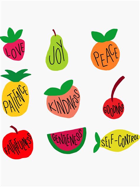 Fruit Of The Spirit Sticker For Sale By Aliciajwyu Redbubble