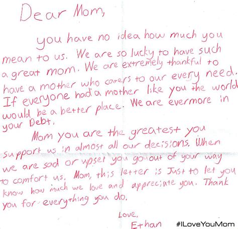 When Was The Last Time You Wrote A Love Letter To Your Mom Iloveyoumom Letter To My Mom