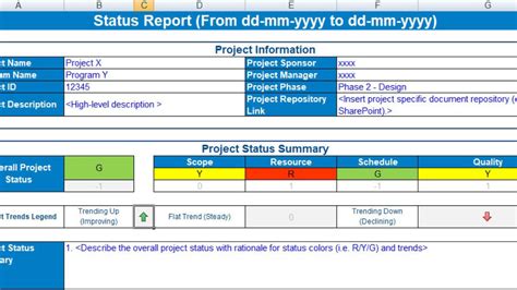 5 Project Status Report Template Template Business Psd Excel Word Pdf