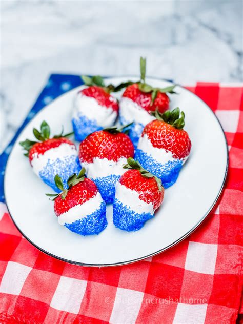 Easy Dessert Strawberries Red White And Blue