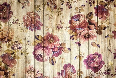Vintage Purple Shabby Chic Country Roses On Wood Mixed Media By Joy Of