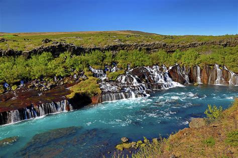 Iceland Hraunfossar Waterfall Photograph By Richard Krebs Fine Art
