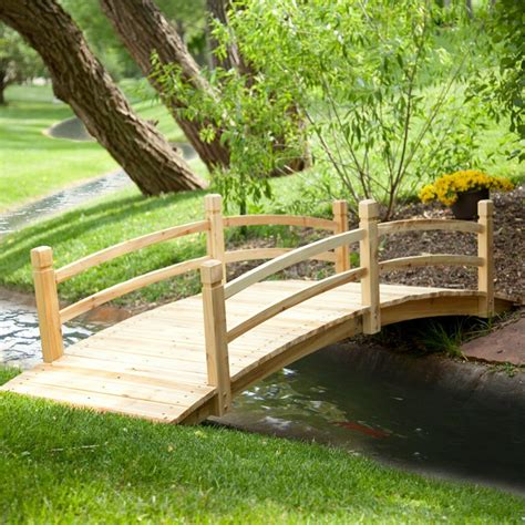 8 Solid Wood Garden Decorative Bridge Pond Arch Walkway Landscaping Ebay