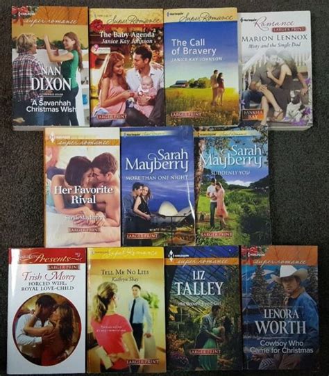 11 Paperback Book Lot Larger Print Harlequin Super Romance Harlequin