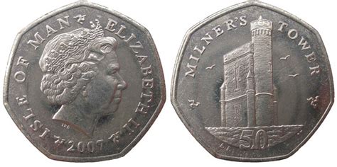 50 Pence Elizabeth Ii 4th Portrait Isle Of Man Numista