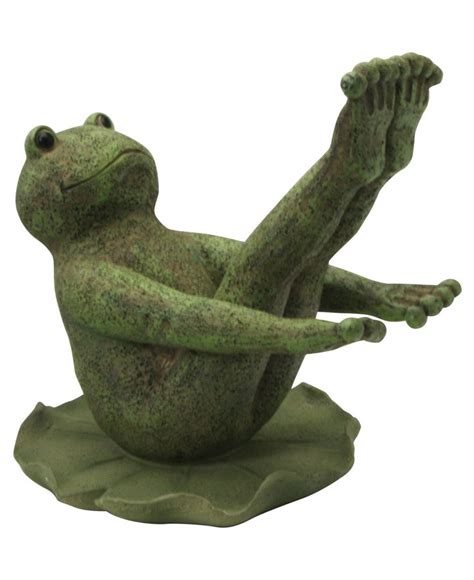 Yoga Frog Garden Statues Boat Pose Frog