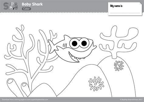 The more the child colors, the more they are going to like animals. Baby Shark Coloring Pages - Super Simple