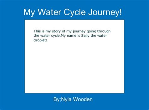 My Water Cycle Journey Free Books And Childrens Stories Online
