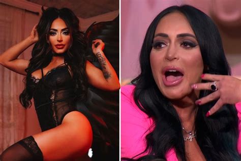 jersey shore s angelina pivarnick strips down to black sheer lingerie in sexy devil costume for