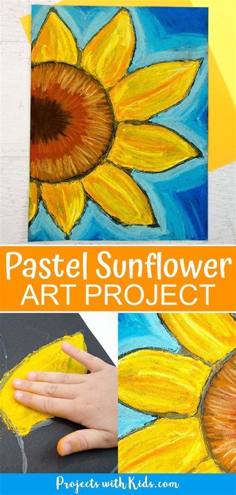 Beautiful Chalk Pastel Sunflowers Art Project For Kids Sunflower