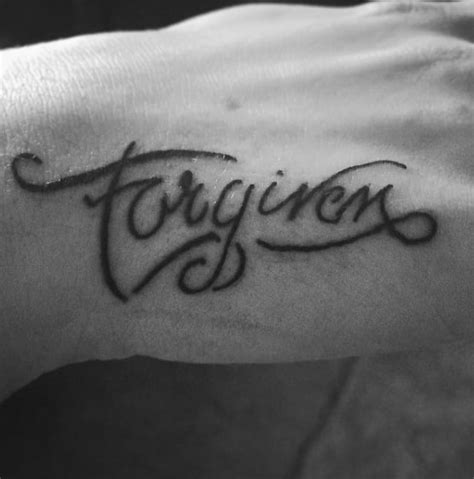 30 Forgiven Tattoo Designs For Men Word Ink Ideas